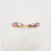 Opal Earrings, Pink Opal Copper 8x25mm Pear Shape Gemstone Earrings, Gold Plated Silver Drop Hook Earring, Pear Shape Long Earring For Girls